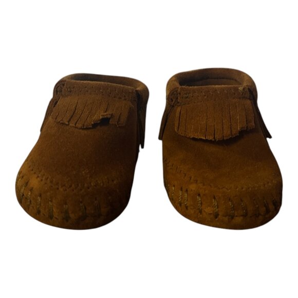 Minne Tonka - Moccasin Riley Booties for Babies - Brown - Size 2 Infant - Picture 3 of 8